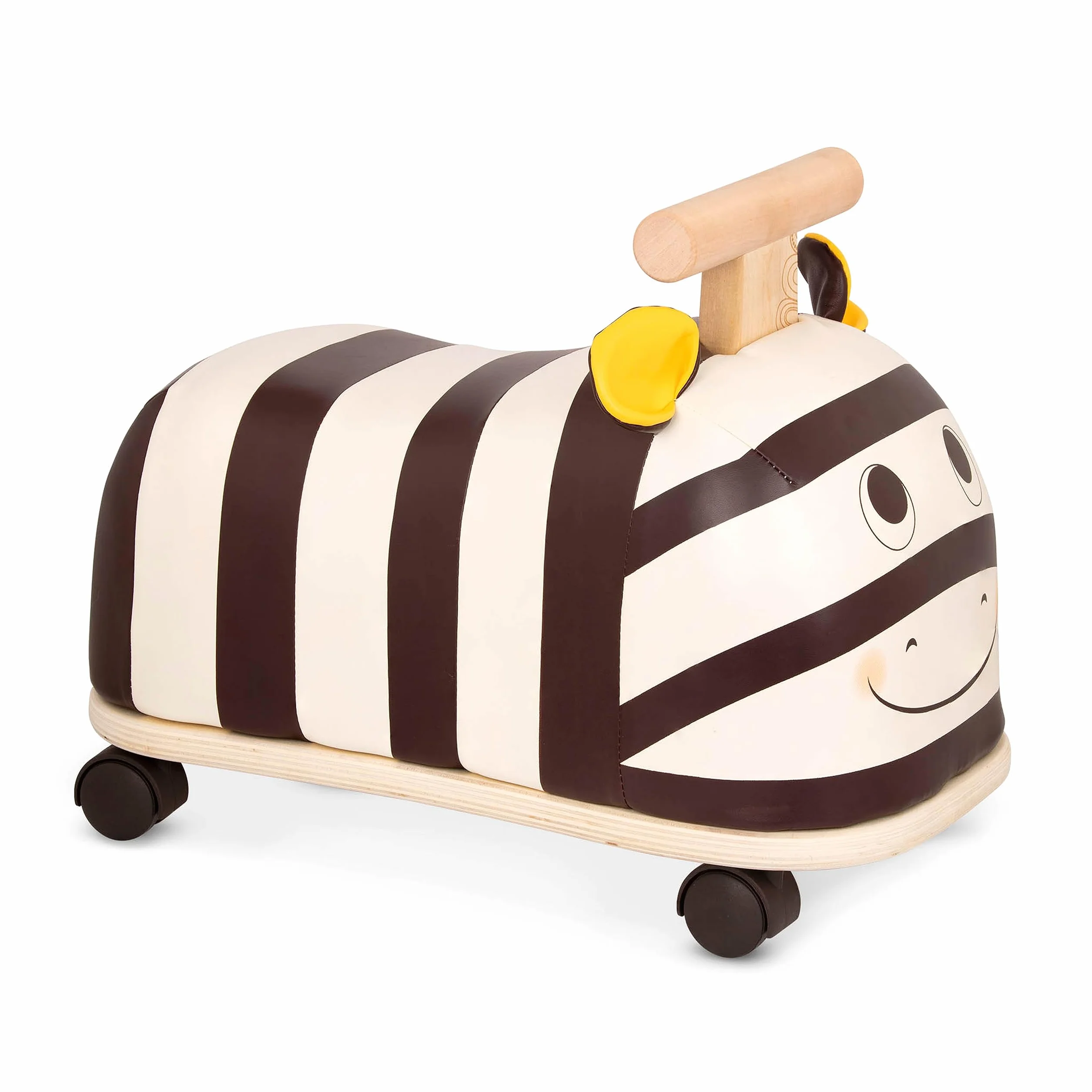 B. toys - Zippity Zebra - Zebra cavalcabile - Giocattolo cavalcabile per bambini e ragazzi - Sedile morbido - Giocattolo in legno - 18 mesi +