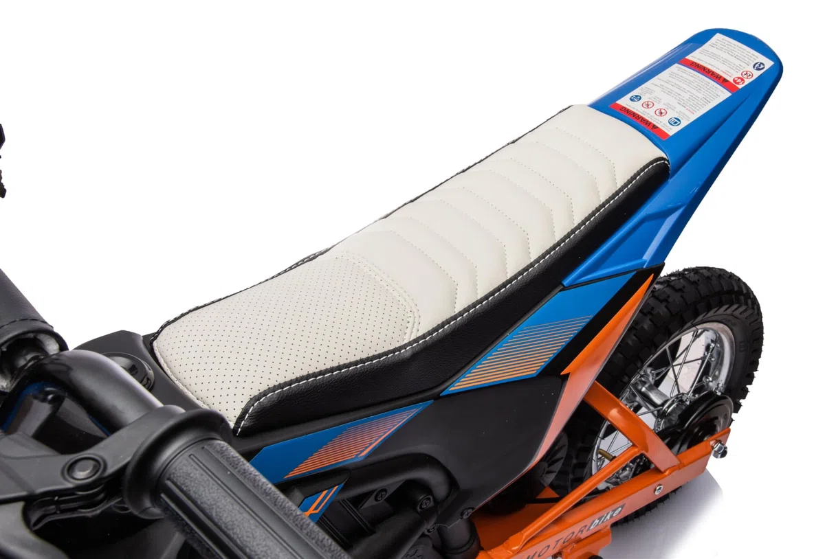 Moto Elettrica per Bambini 24V 250W Motocicletta Elettrica Ruote Gonfiabili Freno a Disco 22 km/h Blu