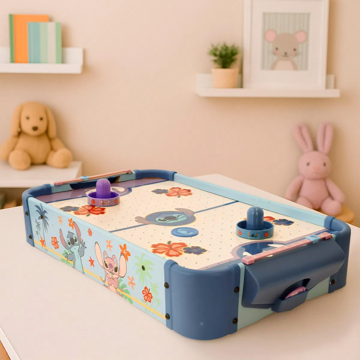 ColorBaby Disney Stitch Air Hockey Table 53x31x9 cm with 2 Paddles and 2 Discs