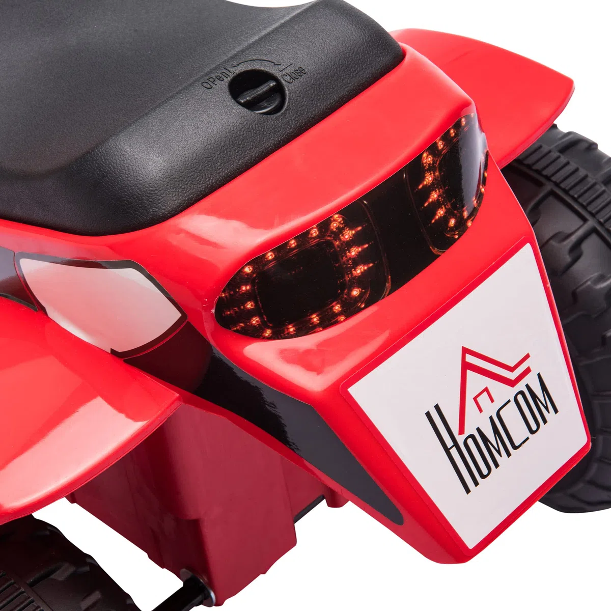 HOMCOM Moto Elettrica per Bambini a 3 Ruote 6V 2 km/h 72x57x56cm Rossa