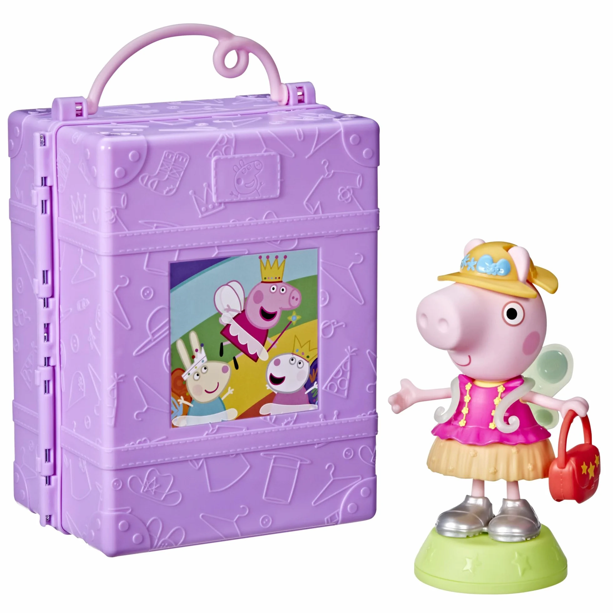 Peppa Pig Hasbro, Guardaroba di Peppa, Set di Giocattoli per Bambini e Bambine dai 3 Anni in Su, Ottima Idea Regalo, Include Action Figure di Peppa, 14 Accessori e Sticker