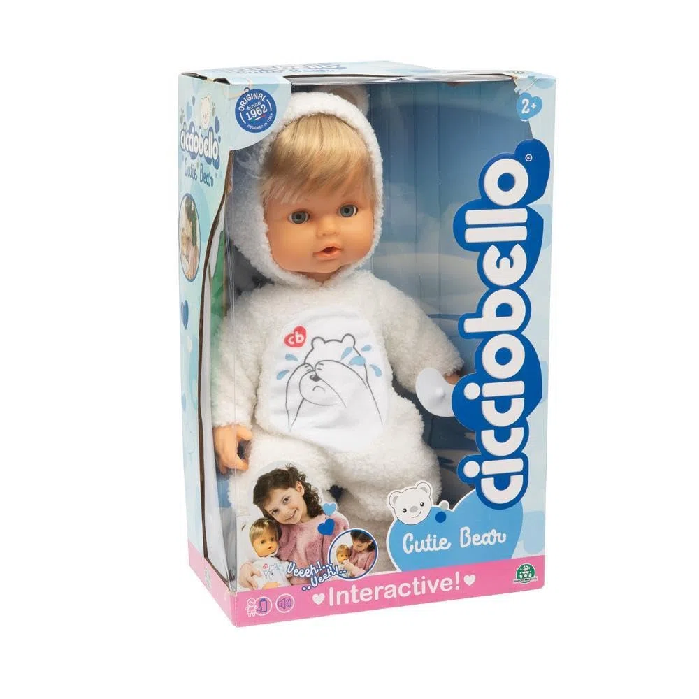 Cicciobello Cutie Bear Bambola Interattiva 42 cm Con Ciuccio Gioco Educativo 2+