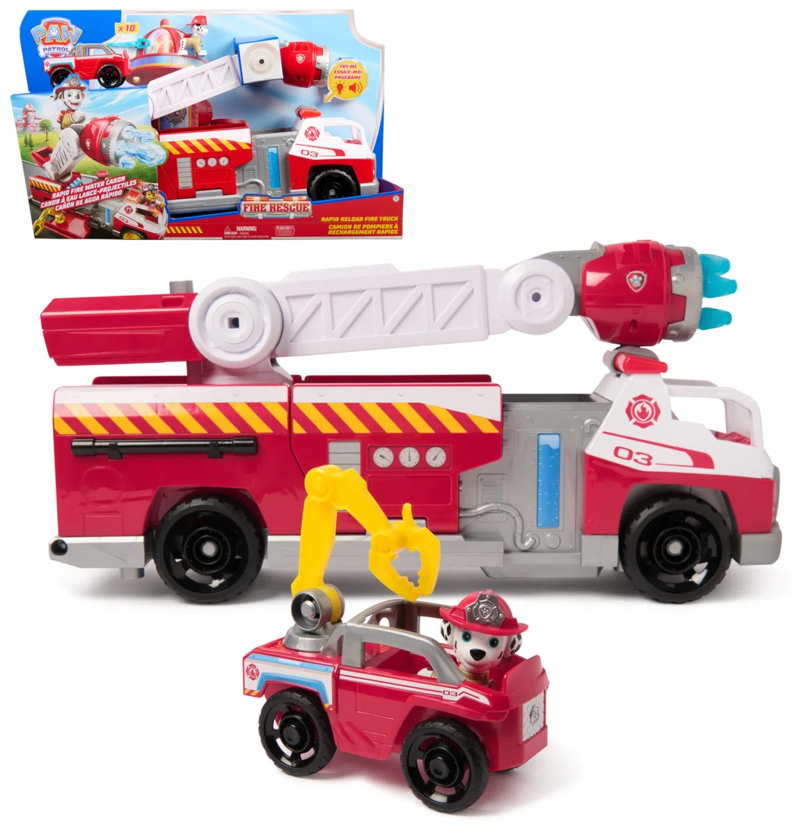 Paw Patrol Camion dei Pompieri Marshall Lanciatore Rapido Luci Suoni Giocattoli 3+ Anni