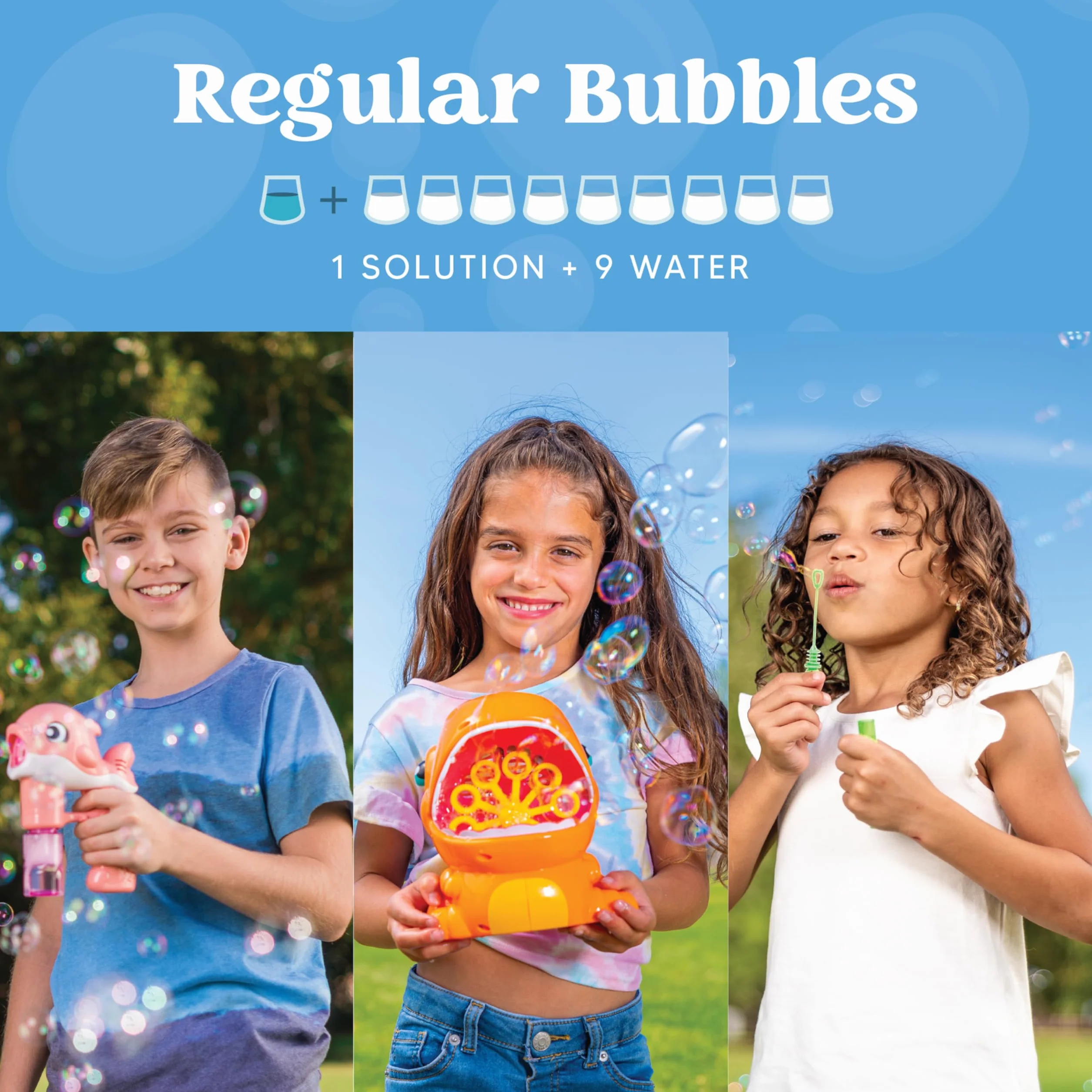 2 * 0.95L Grandi Bolle Concentrate Soluzione (fino a 19 litri) per Grandi Feste Estive, Bomboniere, Bolla Estiva Giocattolo, Premi in Aula