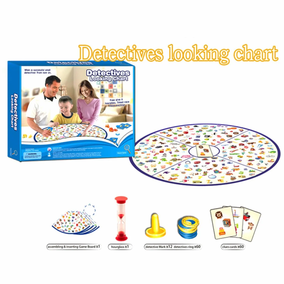 Tabella di Ricerca Detective per Gioco Educativo Interattivo Genitore-Figlio Giocattolo di Intelligenza per Sviluppo Reattività Set Didattico Resistente
