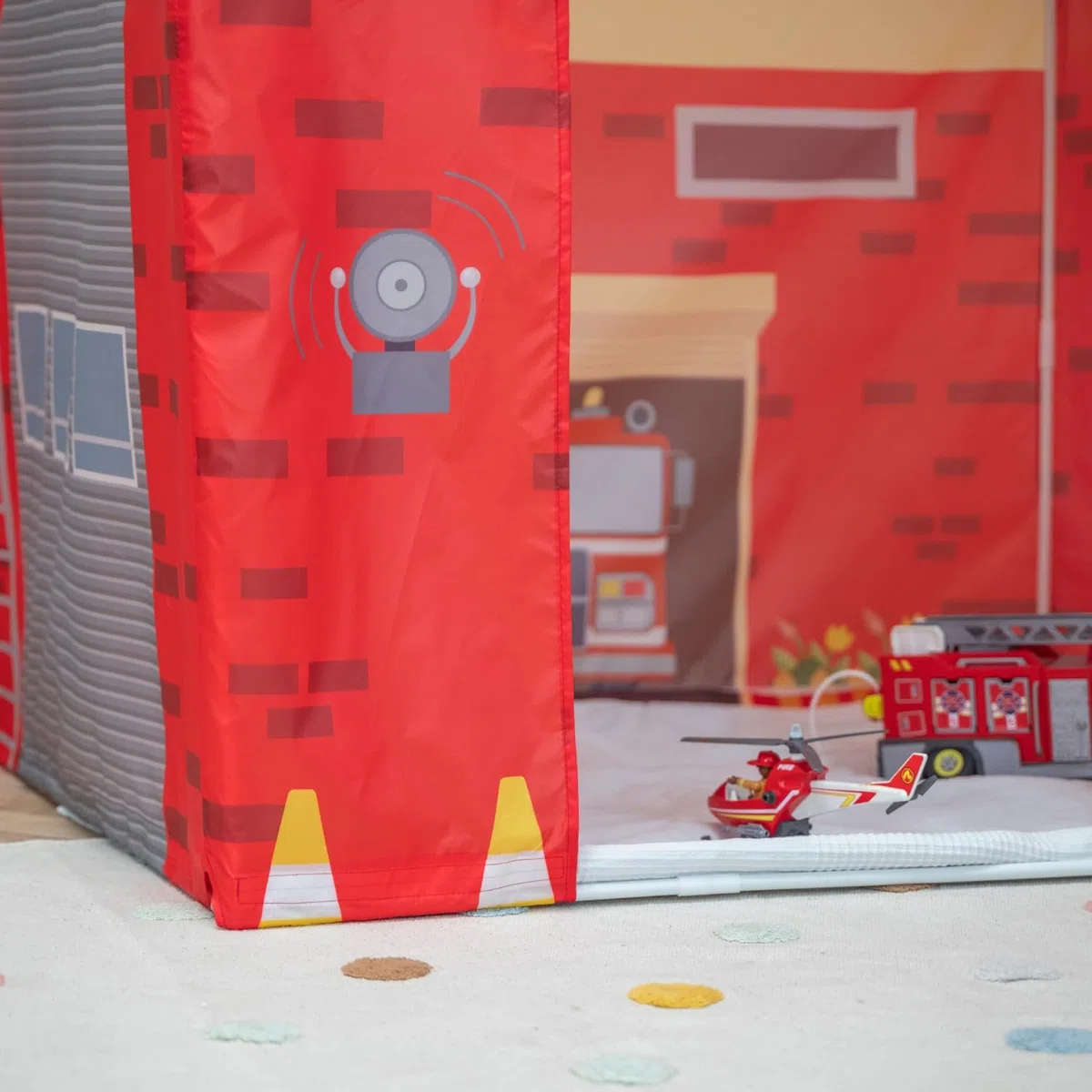 Selonis Tenda Stazione Dei Pompieri Per Bambini Con 100 Palline Casetta Da Gioco Design Realistico