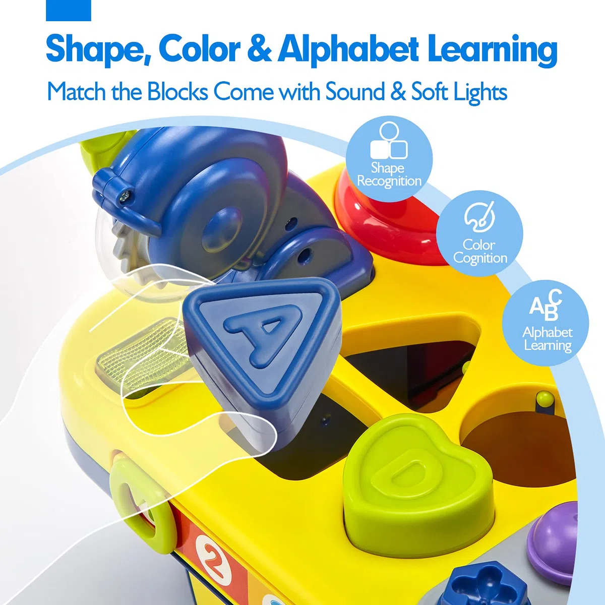 hahaland Giochi Bambini 1 Anno Banco da Lavoro con Suoni e Luce, Gioco Educativi per Bambino 2 3 Anni Regalo Bambino