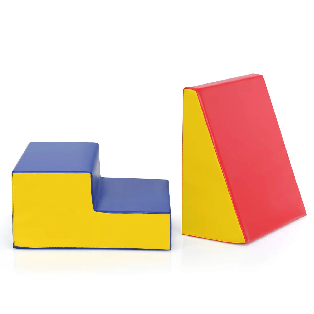 LIFEZEAL Set Blocchi Morbidi PU EPE Arrampicata Gattonare Giocattolo Creativo con Rampa Scivoli per Bimbo 3+ Anni Rosso