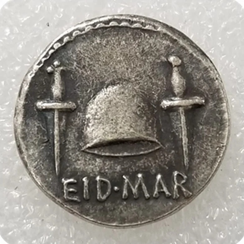 Monete romane antiche, monete argento da collezione romana, moneta antica roma, monete europee vecchie per collezionisti, regali portafortuna (Ancient Rome-Brutus Eid Mar)