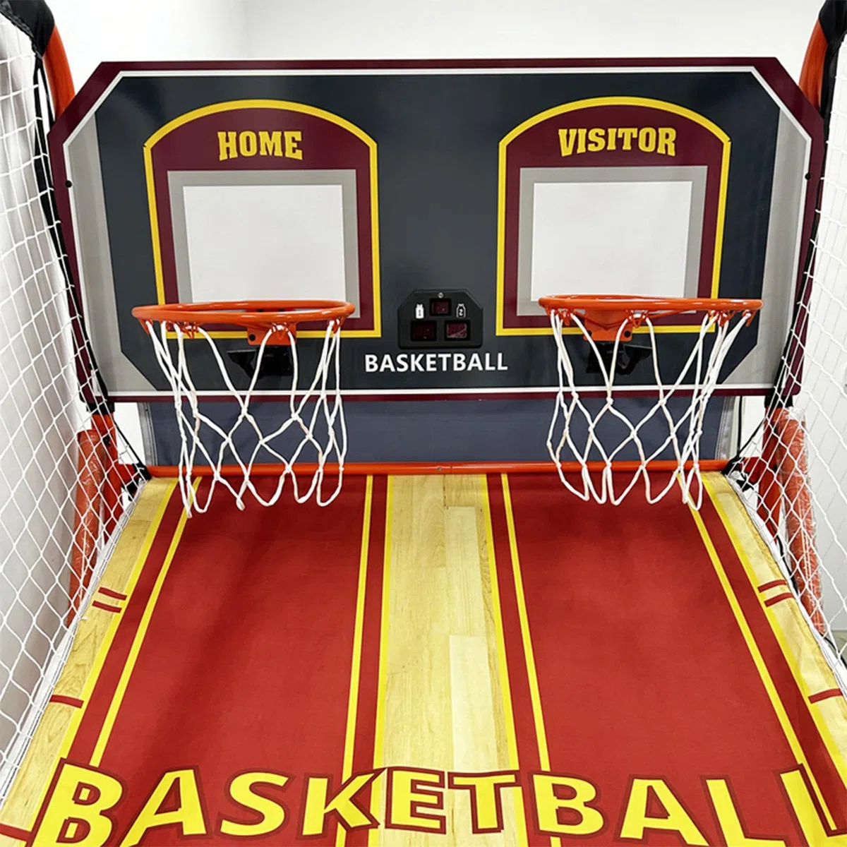 Gioco Arcade da Basket Pieghevole, Macchina Elettronica per Tiro Doppio con Punteggio, Gioco da Basket al Coperto per Allenamento e Sviluppo delle Abilità