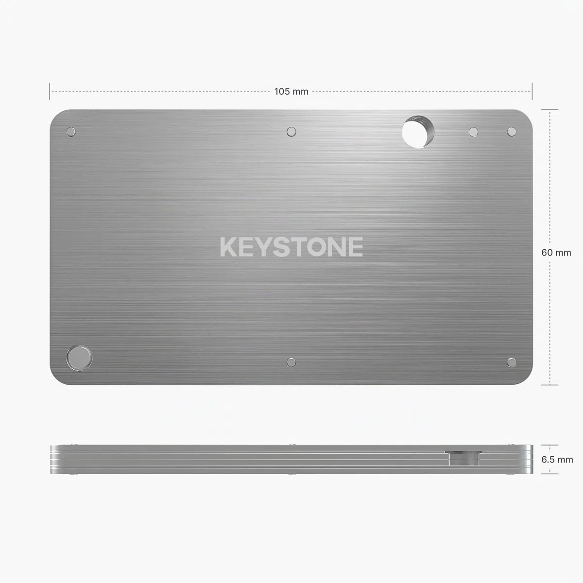 KEYSTONE Crypto Seed Storage Metal Wallet 24 Words Bitcoin Key Phrase 304 Steel Plate Compatible with BIP39 Wallets