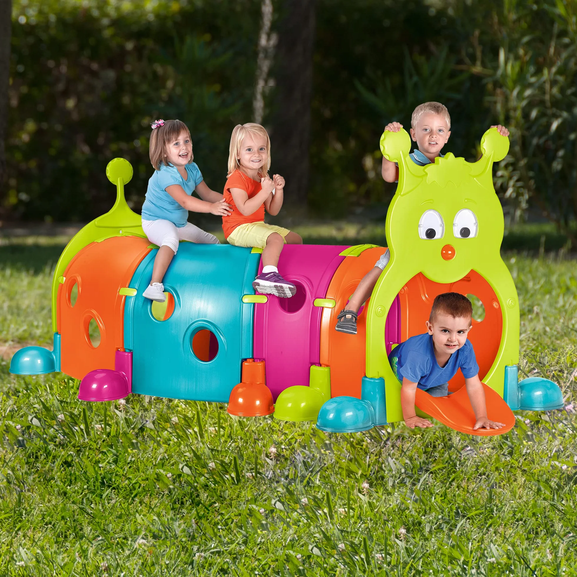 FEBER Febergus Gioco all'aperto Caterpillar Shape Kids 3-8 anni Famosa 800009596