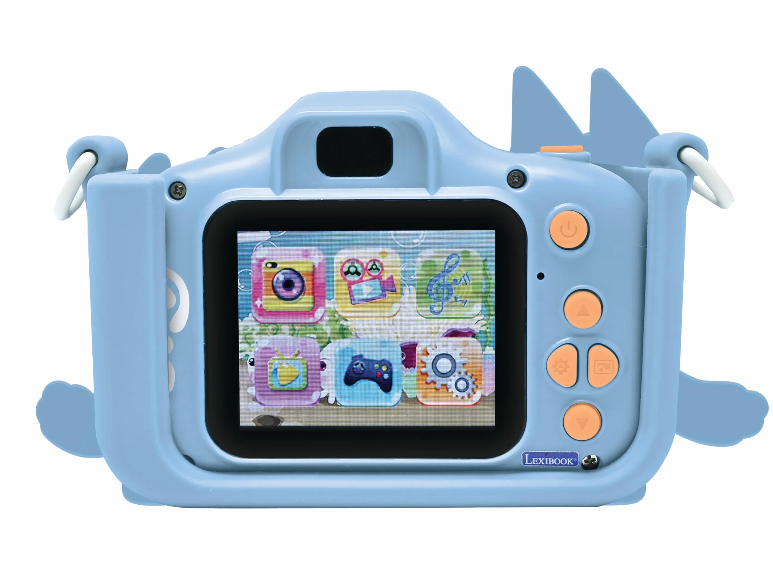 Lexibook Bluey, fotocamera 4-in-1 per bambini con protezione, funzioni foto, video, MP3 e giochi, 15 cornici per personalizzare le tue foto, include scheda di memoria da 8 GB, DJ078BY
