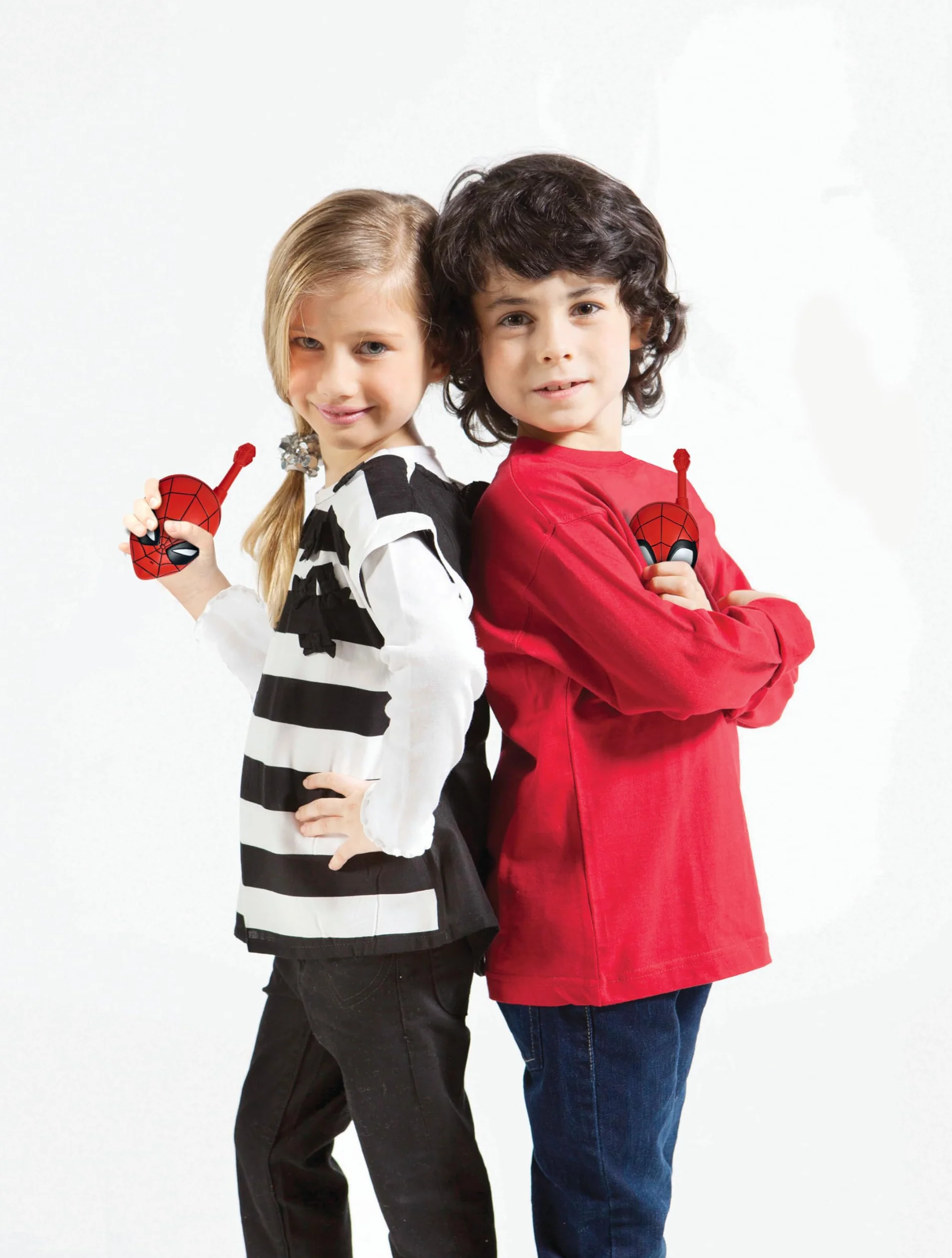 Lexibook, Spider-Man, Spider-Man 3D walkie-talkies, Portata 500m, 2 canali di Comunicazione, Clip per Cintura, Rosso, TW18SP