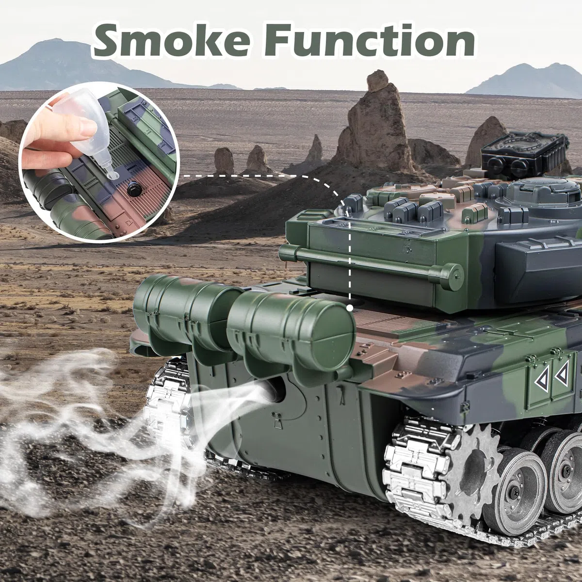 Supdex Carro Armato Telecomandato Russia T90, 1/18 Modello di Carro Armato, 2.4GHz Telecomando Giocattolo, con Suoni Realistici e Luci, Veicolo Militare RC per Adulti e Bambini che Spara BBS