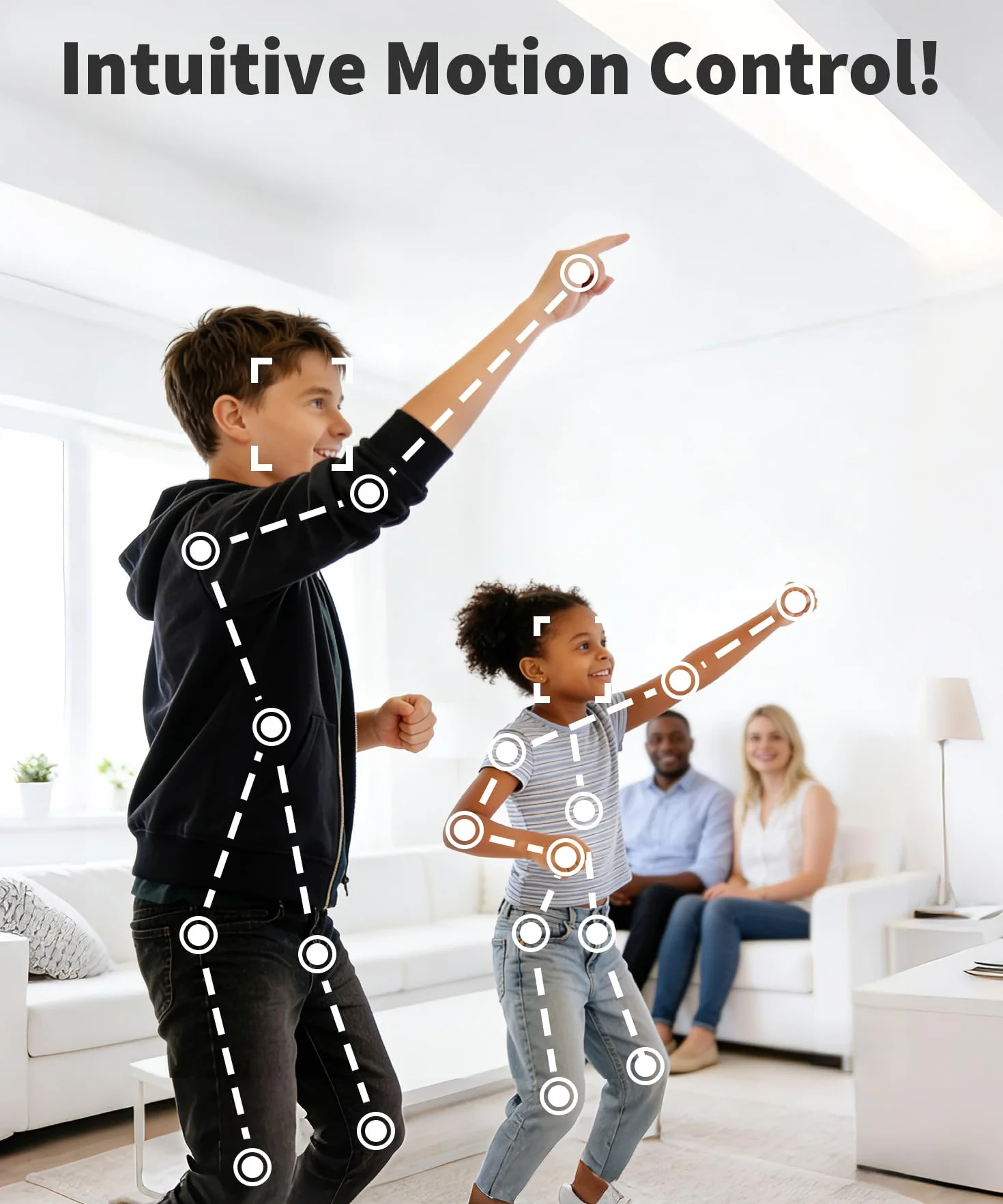 Console di Gioco con Controllo del Movimento per Bambini, Sistema Videogiochi Plug & Play per TV, Giochi Attivi Indoor e Divertimento per Famiglia, Ideale per Serate di Gioco e Feste
