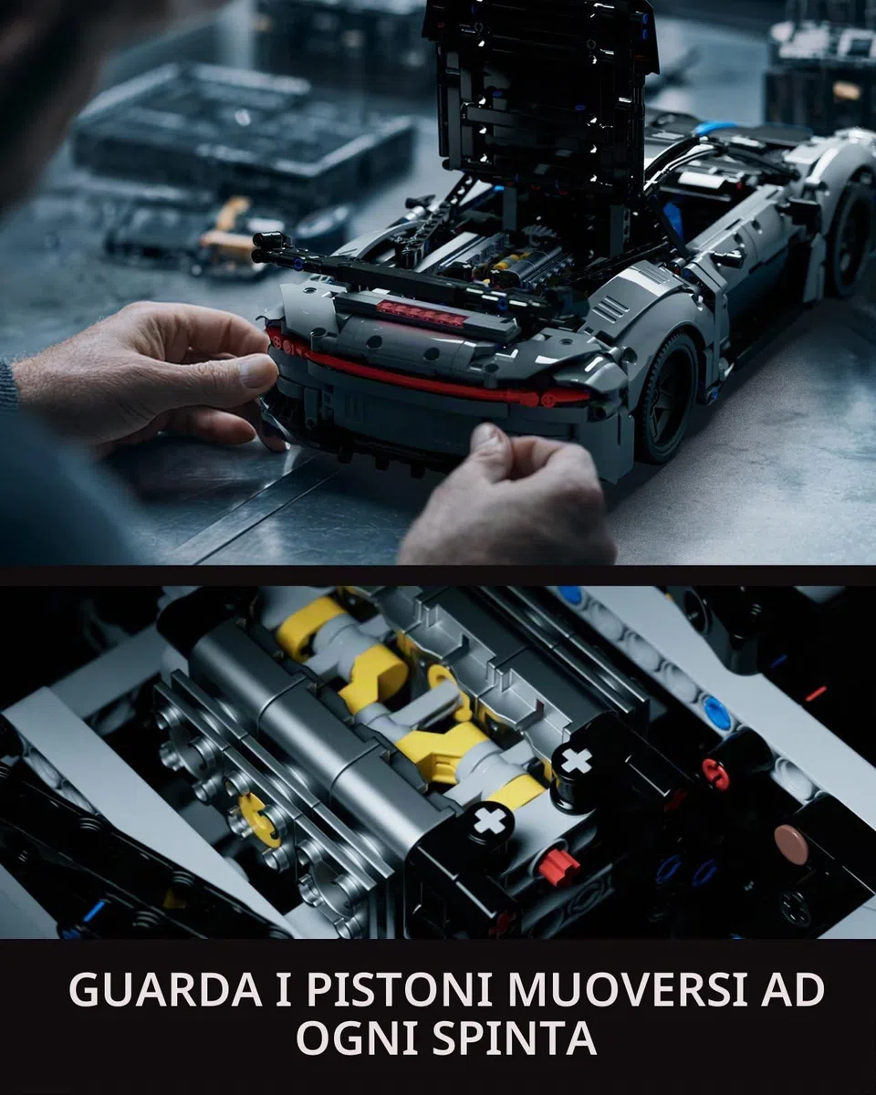 Nifeliz Auto Sportiva Stinger RS Modello Giocattolo, Giocattolo da Collezione da Costruire per Adulti, Set da Esposizione e Regalo per gli Appassionati di Auto (2.362 PCS, NF10328)