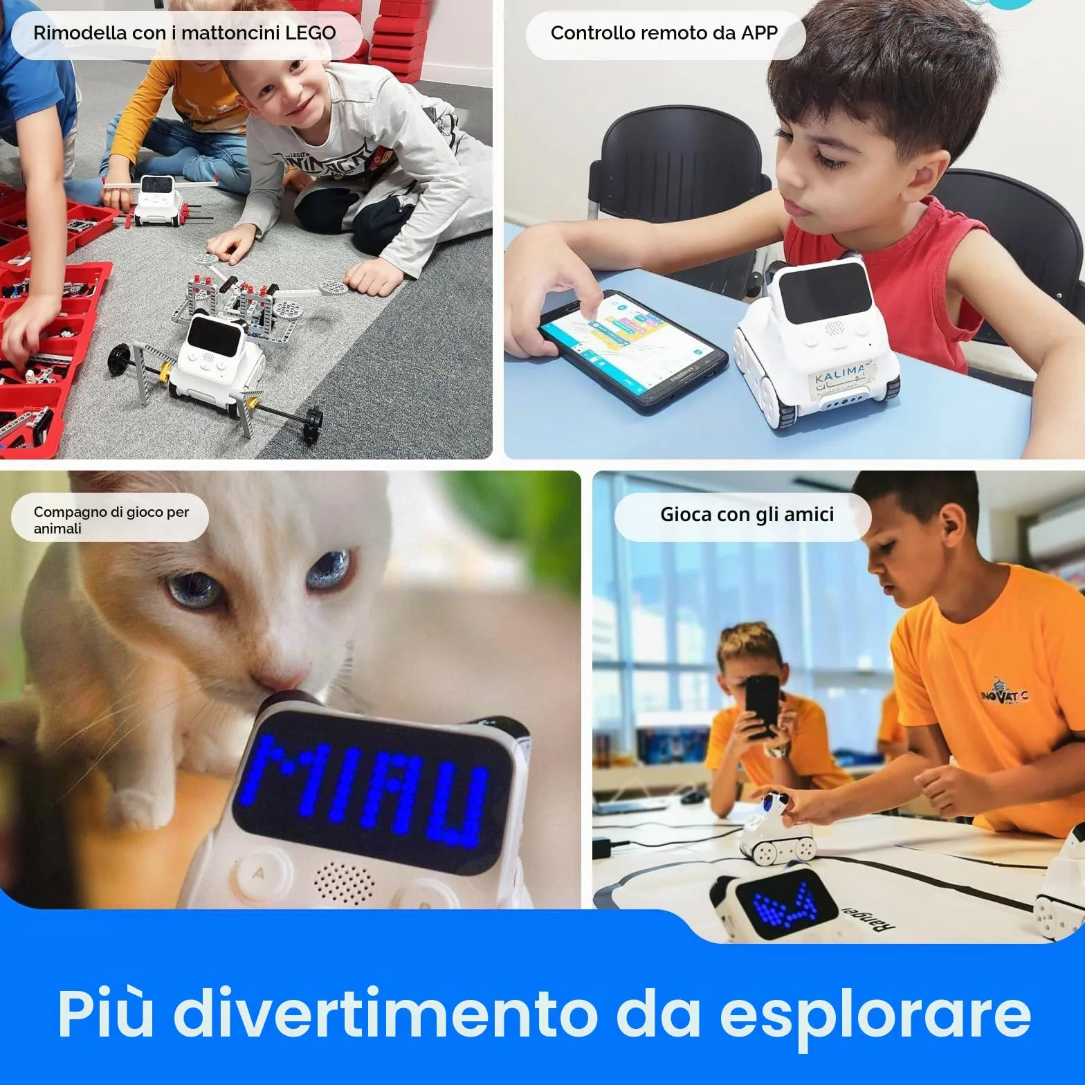 Makeblock Codey Rocky Coding Robot Giocattolo, Emo Robot Intelligente, Stem Robot Programmabile Interattivo Regalo per Bambini 6 Anni+