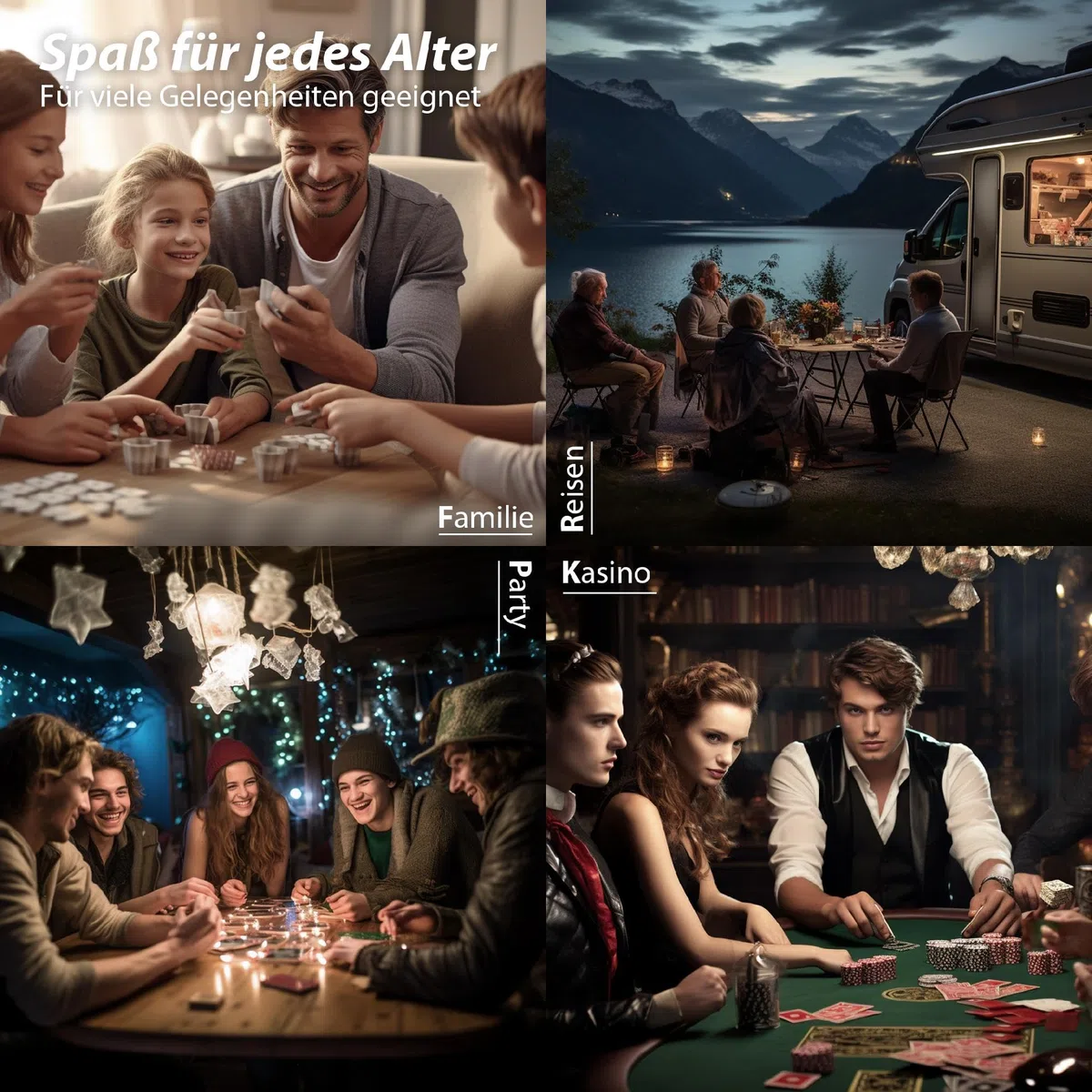 Valigetta da poker con 500 chip laser, 2 mazzi da poker, 3 bottoni, set completo da poker professionale Deluxe, set di strategia, valigetta in alluminio, dimensioni a scelta, gioco da poker