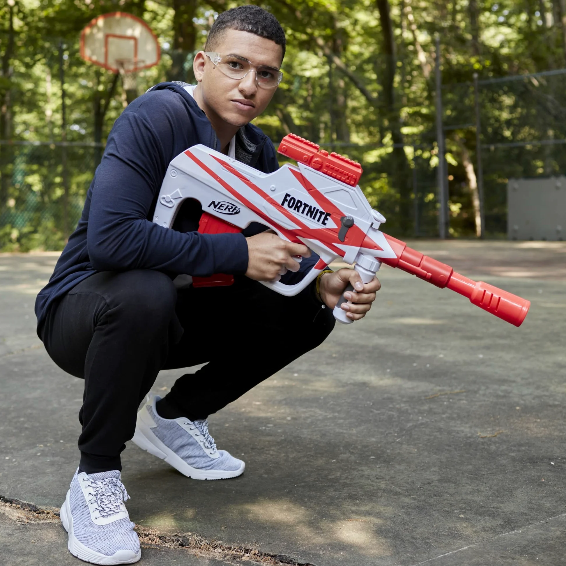 Nerf Fortnite - B-AR, Blaster motorizzato con Caricatore da 10 dardi e Involucro Converge di Fortnite, Include 10 dardi Originali Elite