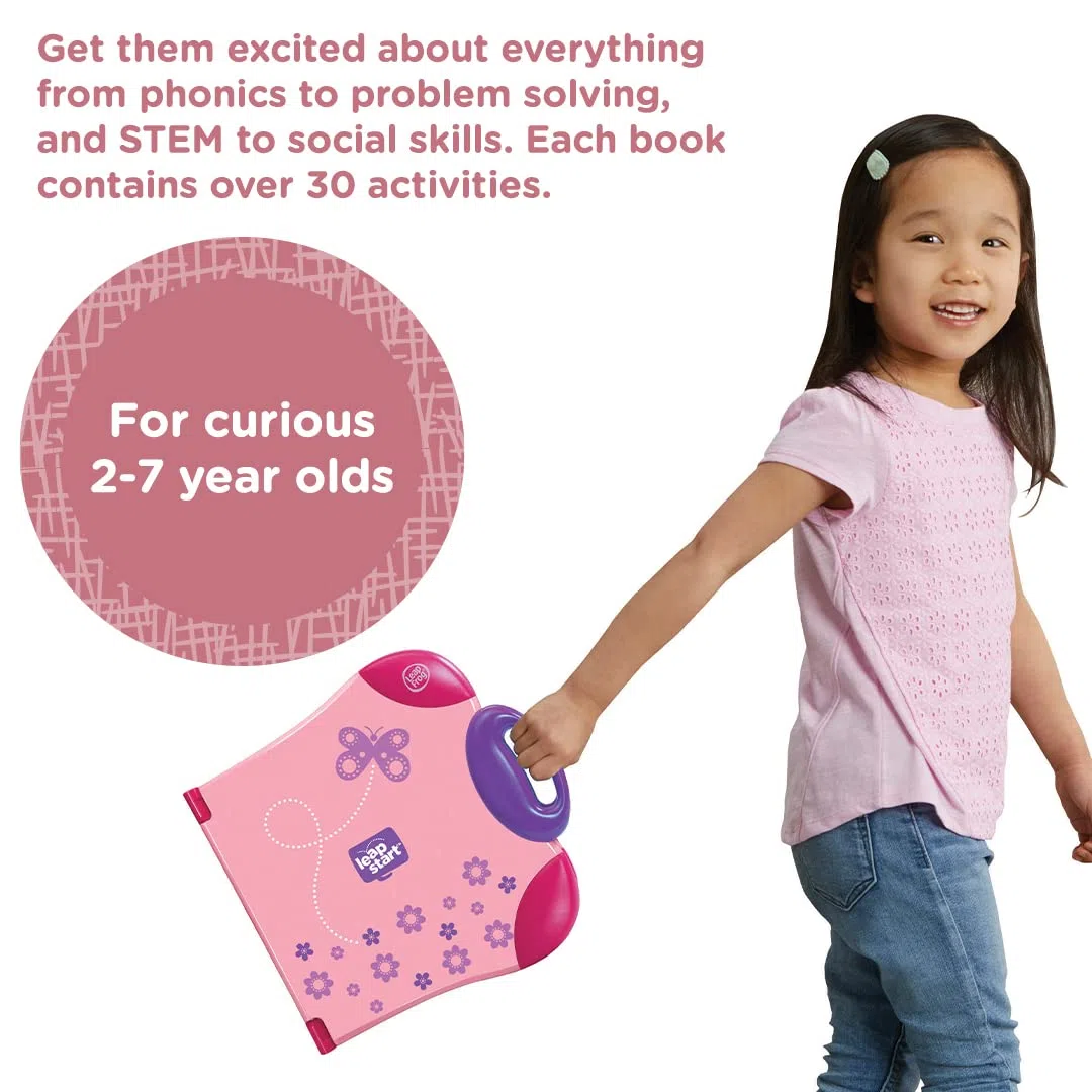 LeapFrog LeapStart 602153 - Libro elettronico, giocattolo educativo e interattivo per bambini e bambine di 2, 3, 4, 5, 6, 7 anni, colore: rosa