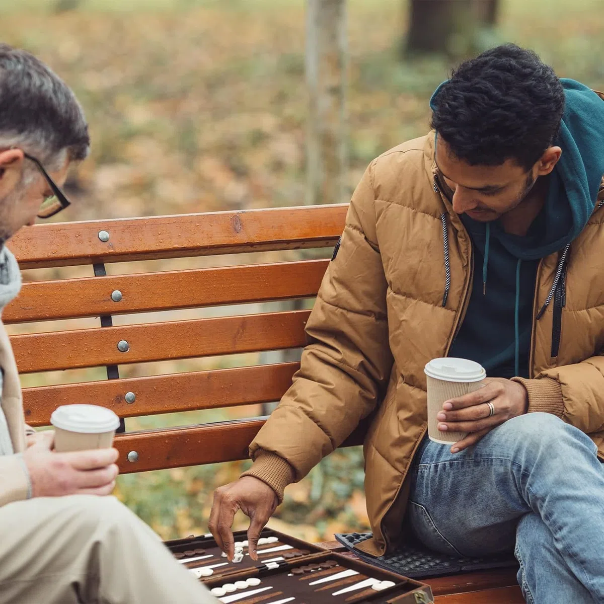 Backgammon, classico gioco da tavolo per adulti, set portatile con custodia in pelle di alta qualità, per viaggi e famiglia, 15 pollici, marrone, 2 giocatori, dai 14 anni in su