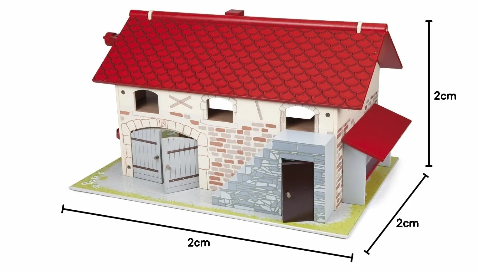 Papo - Grande Fattoria in Legno Giocattolo per Bambini - 3 Anni + - Collezione Vita in Fattoria - Gioco Creativo Universo Agricolo - Idea Regalo Giocattolo Bambina Bambino - 55 Cm X 38 Cm X 31.5 Cm
