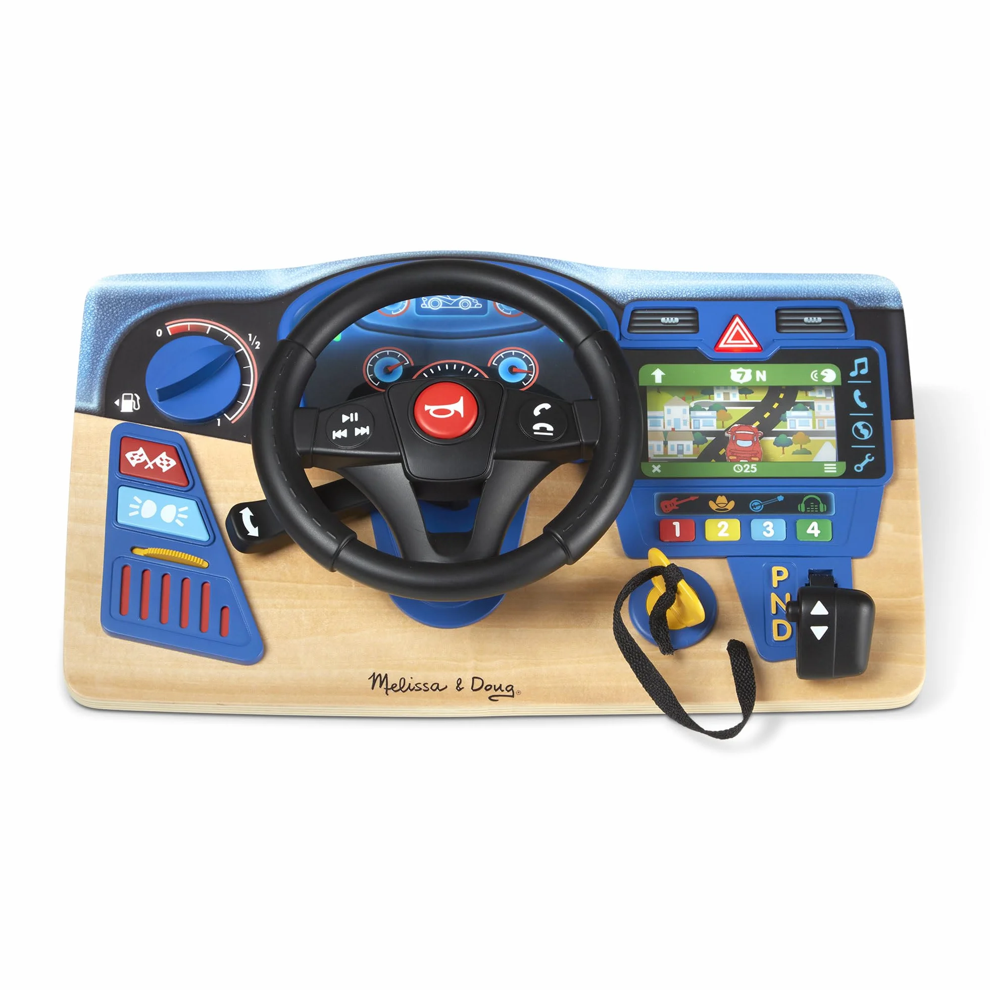 Melissa & Doug Volante Giocattolo per Bambini - Gioco Interattivo con Suoni e Pulsanti Colorati, Simulatore Guida, Regalo Educativo per Bambini e Bambine, 3+ Anni - Certificati FSC