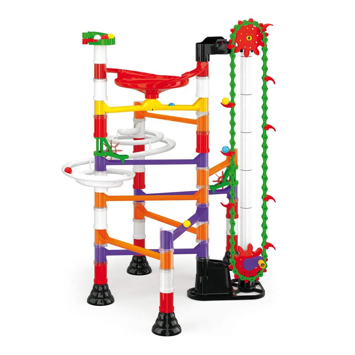 Quercetti Migoga Elevator, Pista Biglie per Bambini 150 Pezzi con Ascensore, Giochi Bambino 5 Anni in Su, Giochi Creativi, Costruzioni per Bambini, Giochi Educativi, Made in Italy