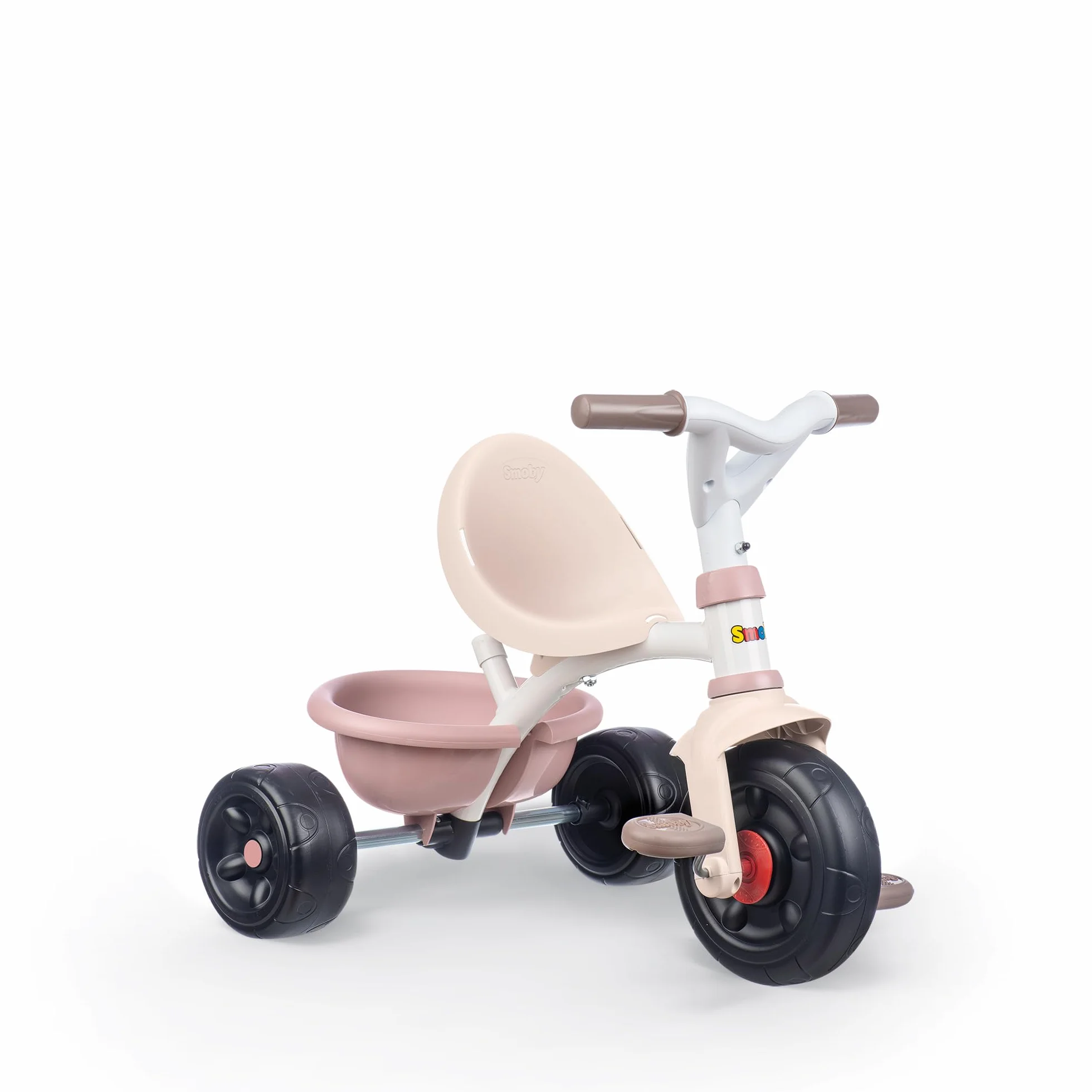 Smoby - Triciclo Be Fun Rosa, 7600740335, evolutivo, con struttura in metallo, asta parentale removibile, + 15 mesi