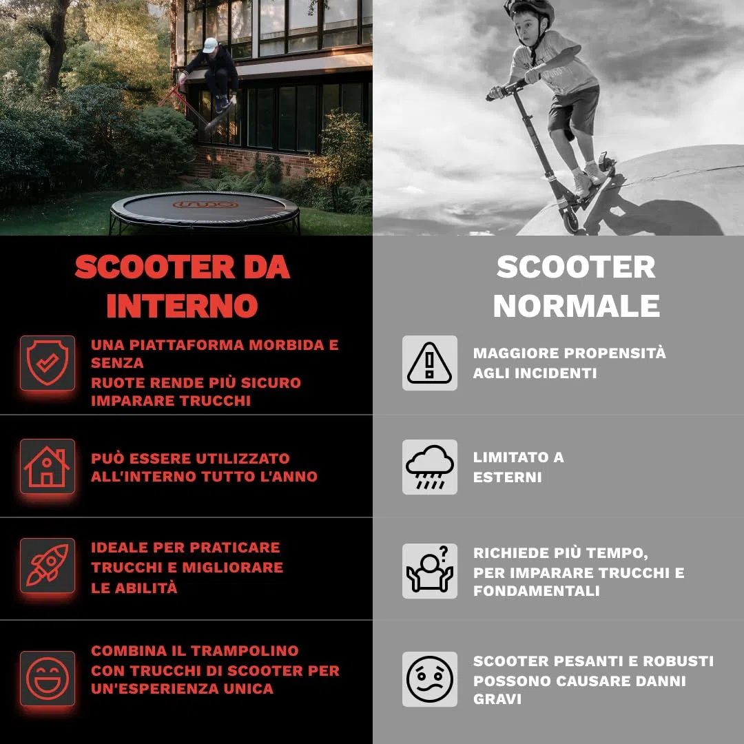 Monopattino acrobatico The Indo Trick Scooter per ragazzi, bambini e adulti
