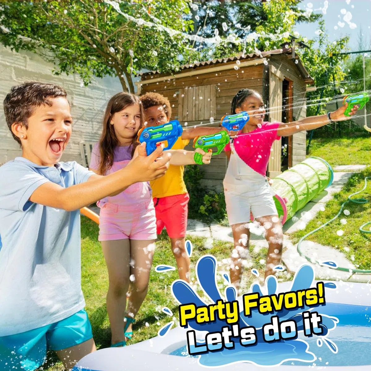 12 Pack Mini Pistola Acqua per Bambini_Pistole Acqua con Gittata 7m/23ft, Giochi Acqua Estivi per Giardino, Spiaggia, Feste Familiari, Regali per Pasqua, per Bambini 3-6 Anni Ragazzi e Ragazze