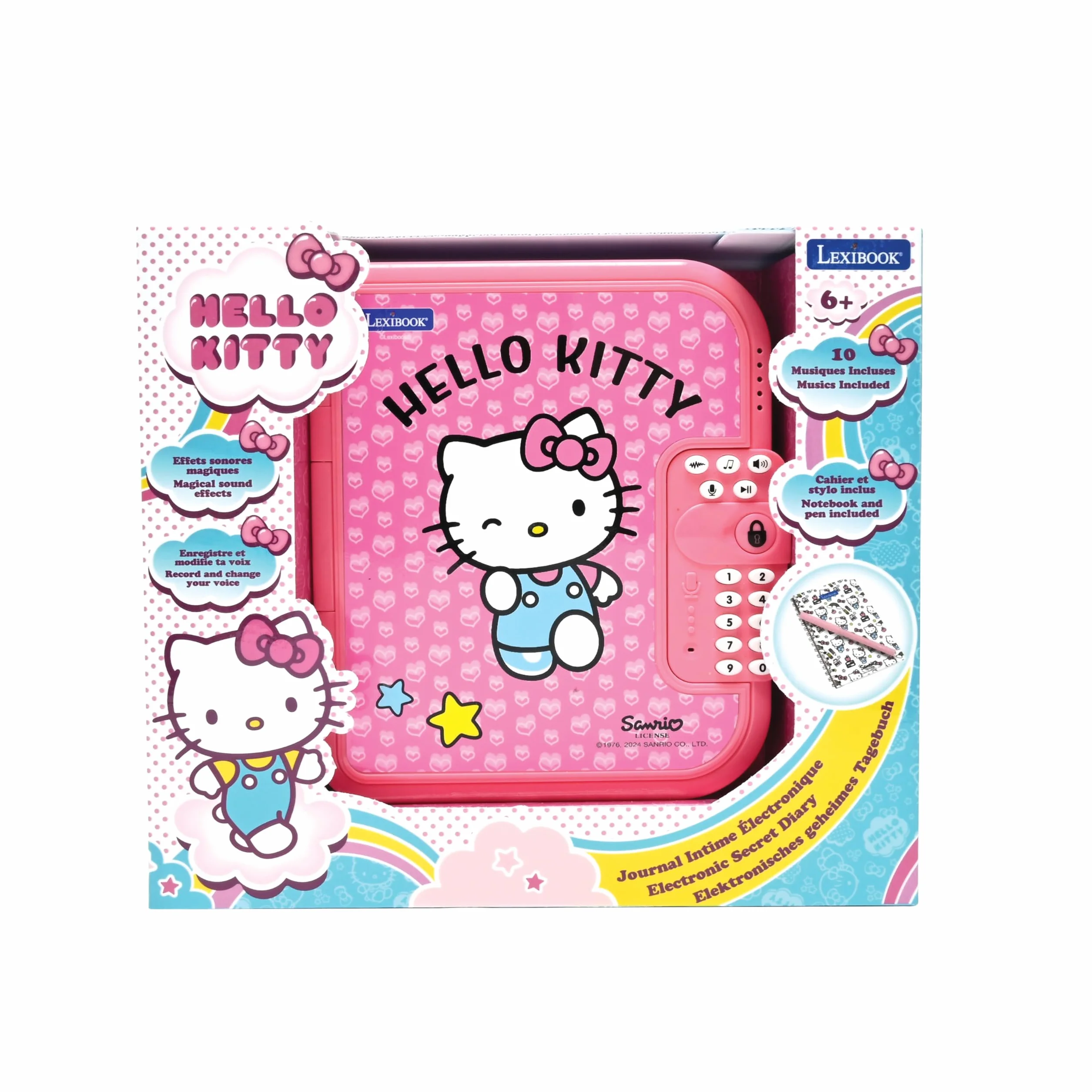 Lexibook, Disney Stitch, Diario Elettronico Stitch con Penna e quaderno Inclusi, interattivo, protetto da Password, Caratteristiche Divertenti, Effetti sonori, Blu, SD50D