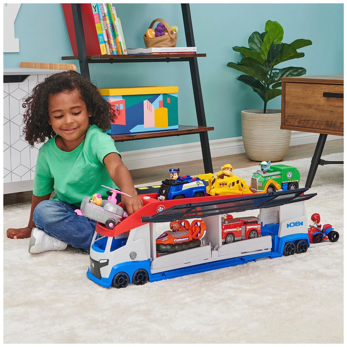 Paw Patrol Paw Patroller Deluxe Veicolo Trasformabile con 2 Lanciatori Ryder e Quad 3+ Anni