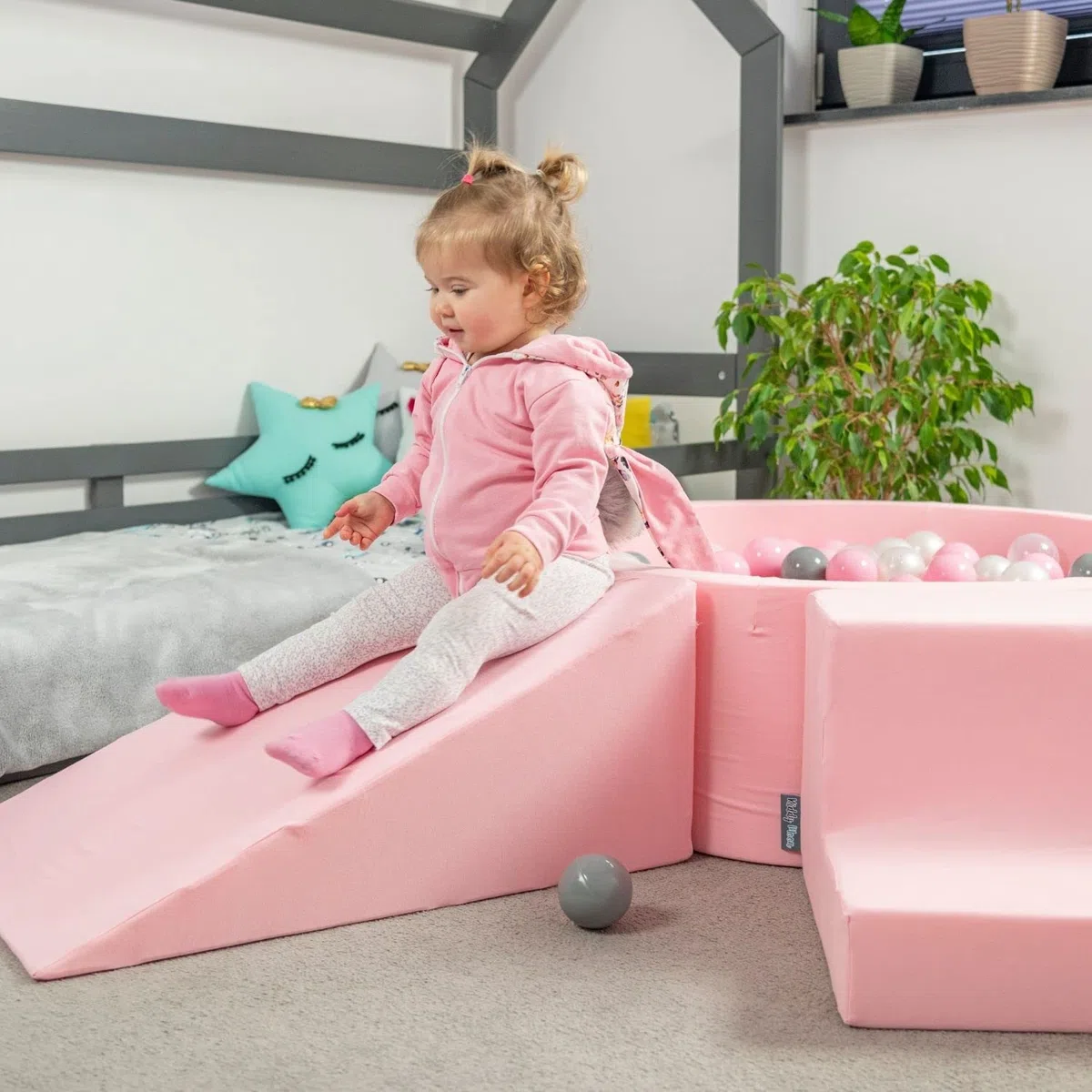 KiddyMoon Gradino in Schiuma per Bambini Morbido Leggero da Interno