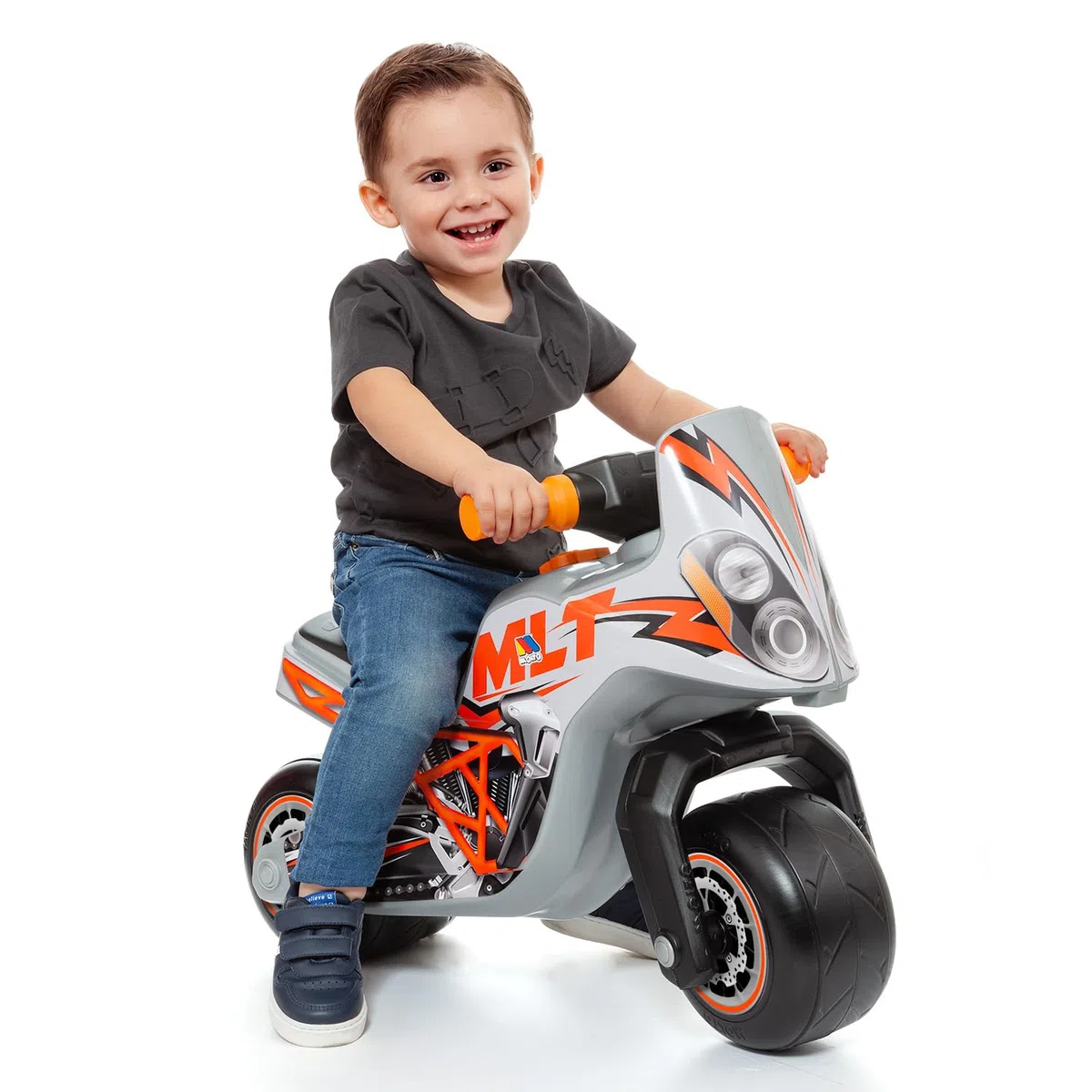 Molto | Moto Corridoio Molto Cross Race Plata | per tutti i tipi di terreno | Giocattoli per bambini sicuri e resistenti | Incoraggia lo sviluppo sano di bambini e ragazze | +18