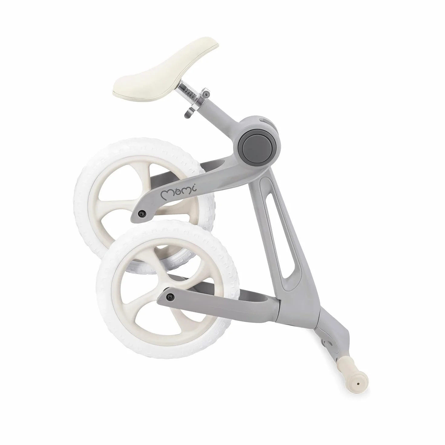 Momi Bicicletta senza pedali NORU per bambini dai 2 anni (max 25 kg), pieghevole con un pulsante, sella regolabile, ruote EVA antiforatura da 12"