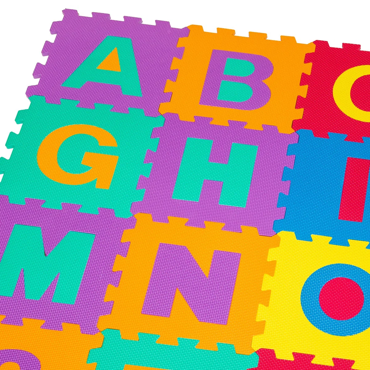 Tectake Tappeto Gioco Bambini Puzzle 189x189x1cm 86 pezzi Lettere e Numeri Gomma EVA Giochi Montessori