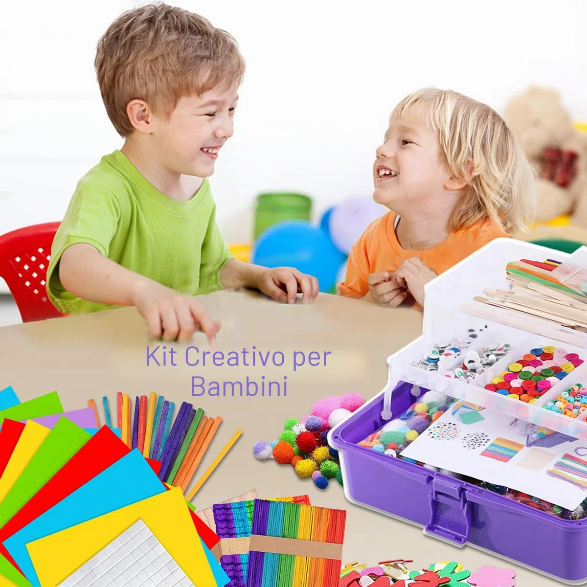 JOTOL Kit Artigianali Fai da Te per Bambini 3100+PCS DIY Art Craft Set