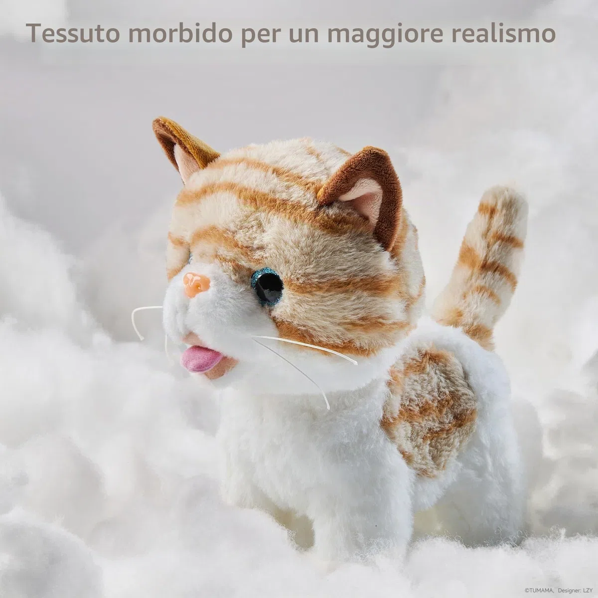 Giocattolo interattivo per gatti elettronico con telecomando peluche per bambini