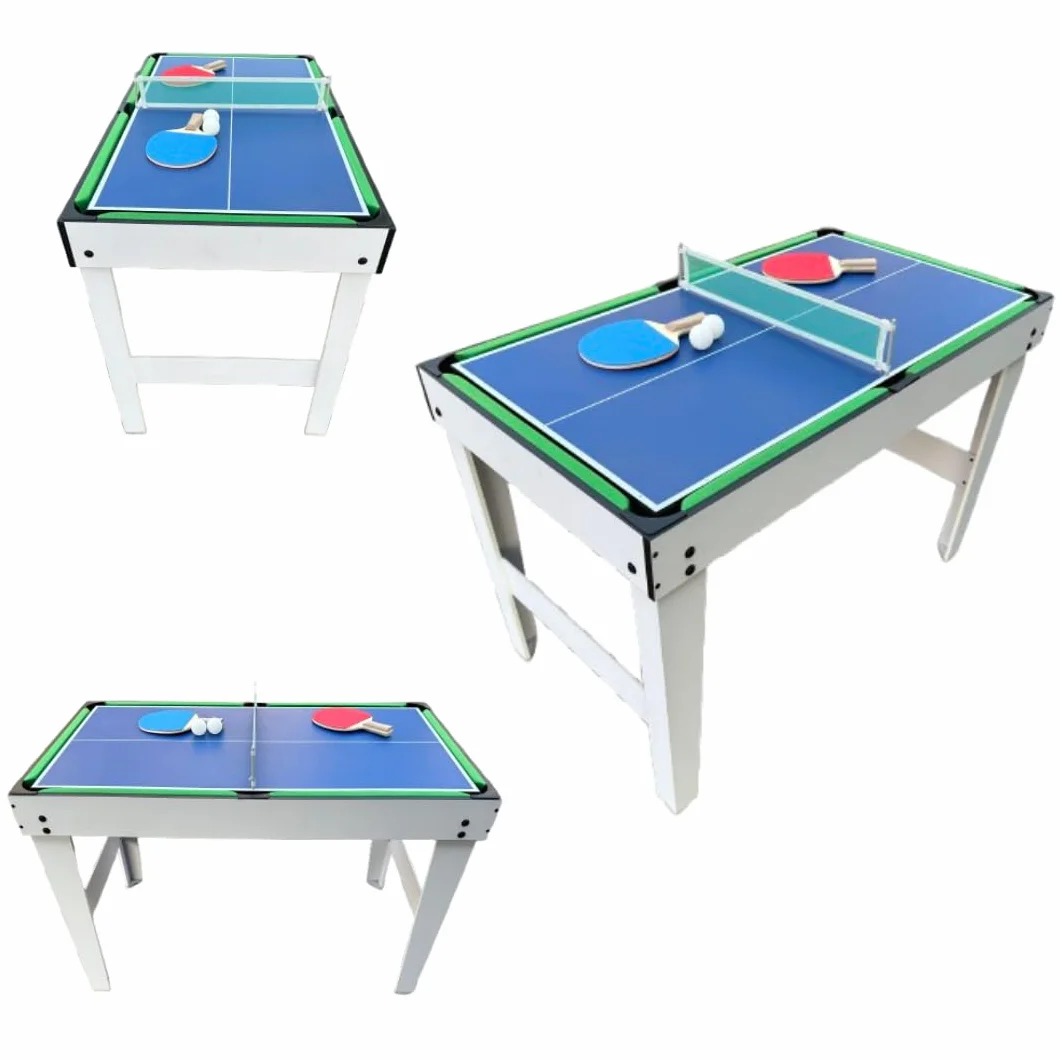 Tavolo da Gioco 4 in 1 - Biliardino, Air Hockey, Biliardo, Ping Pong - Calcio Balilla Multigioco per Bambini - Tavolo Multifunzione in MDF