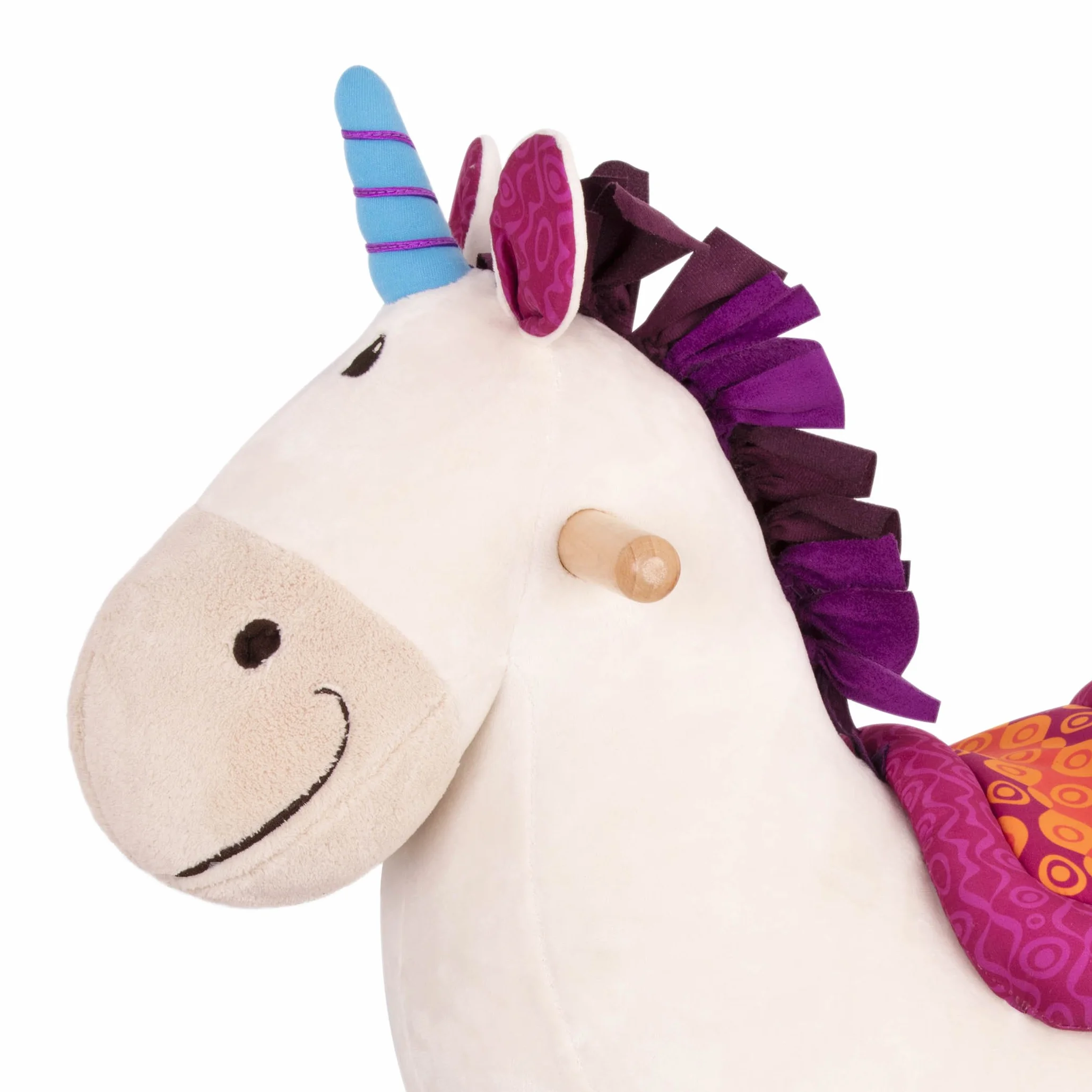 B. toys - Rodeo Rocker - Dilly-Dally - Unicorno Rocker - Unicorno a dondolo - Cavalcabile in legno - Giocattolo classico per bambini e ragazzi - 18 mesi +