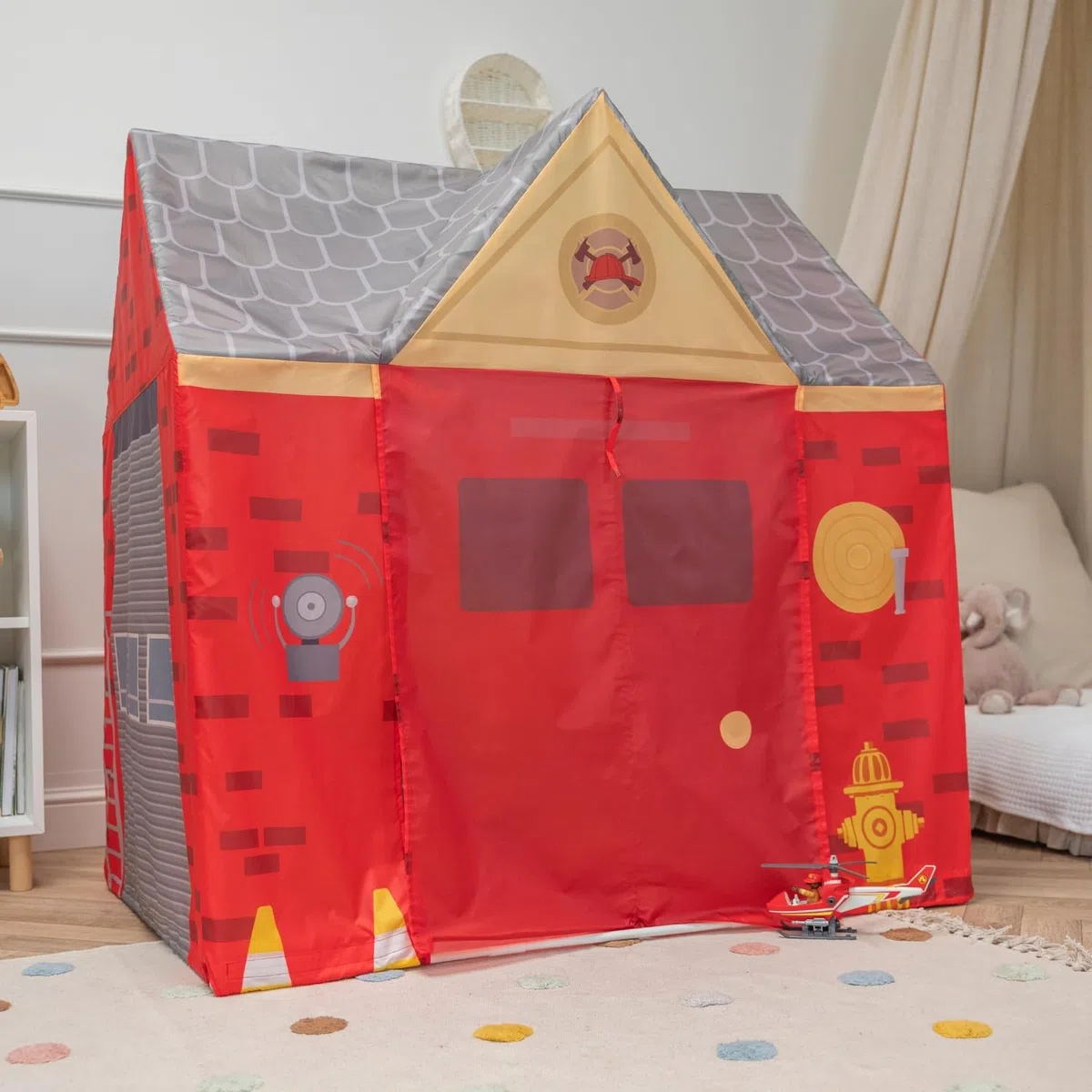 Selonis Tenda Stazione Dei Pompieri Per Bambini Con 100 Palline Casetta Da Gioco Design Realistico