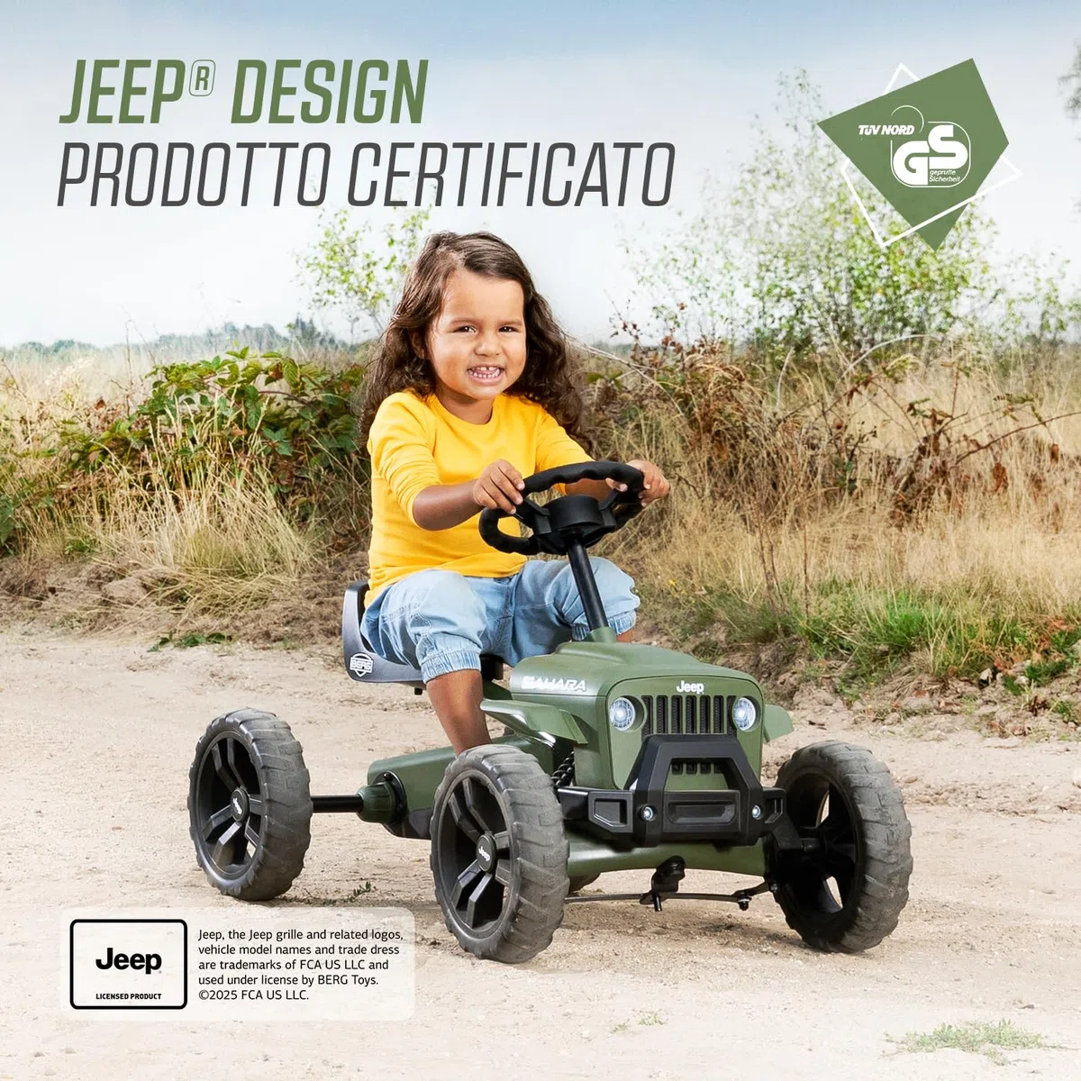 Berg Pedale-Gokart Buzzy Jeep Sahara dla Dzieci 2-5 lat, Zielony