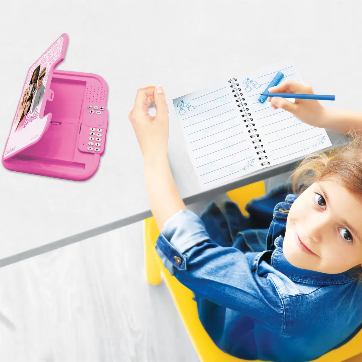 Lexibook, Barbie: Diario elettronico Barbie con Penna e quaderno Inclusi, interattivo, protetto da Password, funzioni Divertenti, Effetti sonori, Rosa, SD50BB