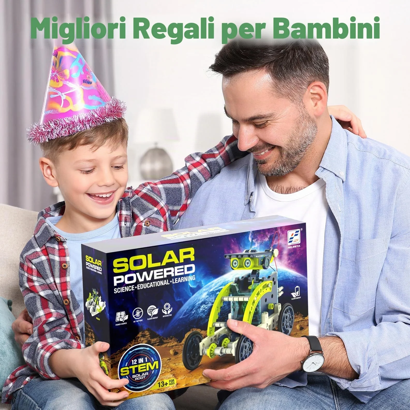 Hot Bee STEM Robot Solari Giocattoli da Costruzione per Ragazzi Età 8-12, Kit Scienza