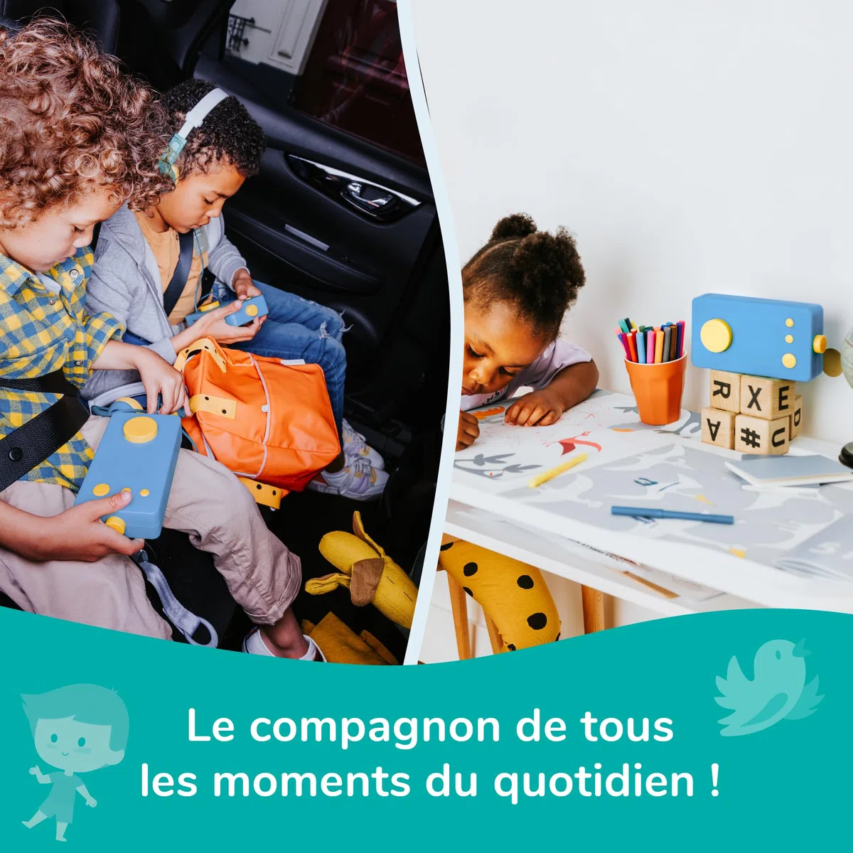 Lunii-Ma Fabrique à Histoires Bleue Bambini Scatola per storie per 3 – 8 Anni – Made in France, Colore Blu, 90 x 173 x 47mm