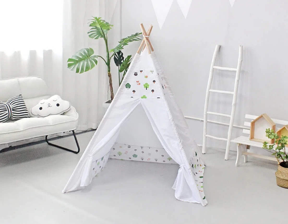 Tenda Teepee per bambini, tenda gioco, casa giochi, 43x43x55in
