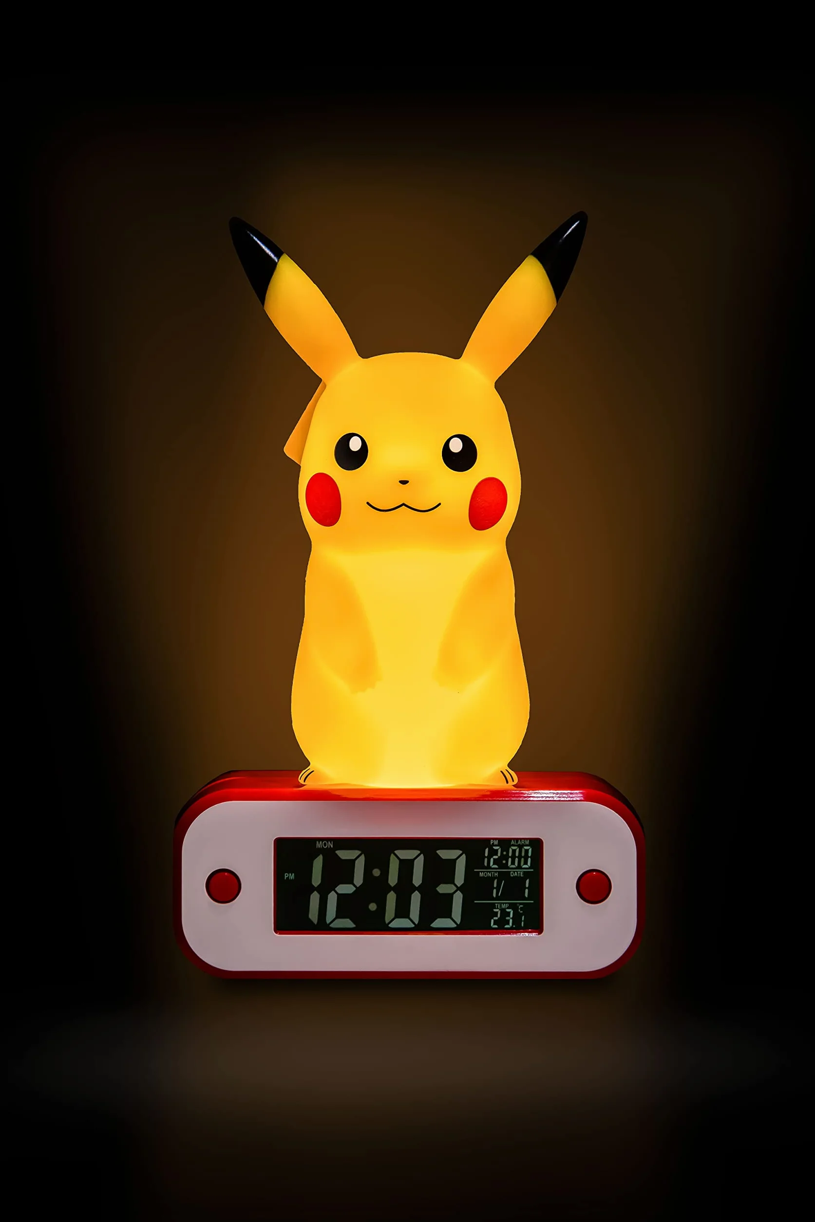 Teknofun Pokemon - Pikachu Licht - Wecker - Gelb