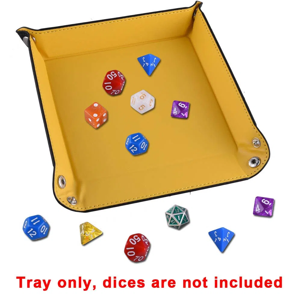 SIQUK 6 Pezzi Tavola per Dadi Pieghevole in Pelle Supporto Quadrato Giochi da Tavolo Rpg DND